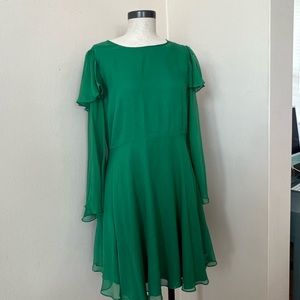 Rebecca Taylor Ruffle Silk Chiffon Dress